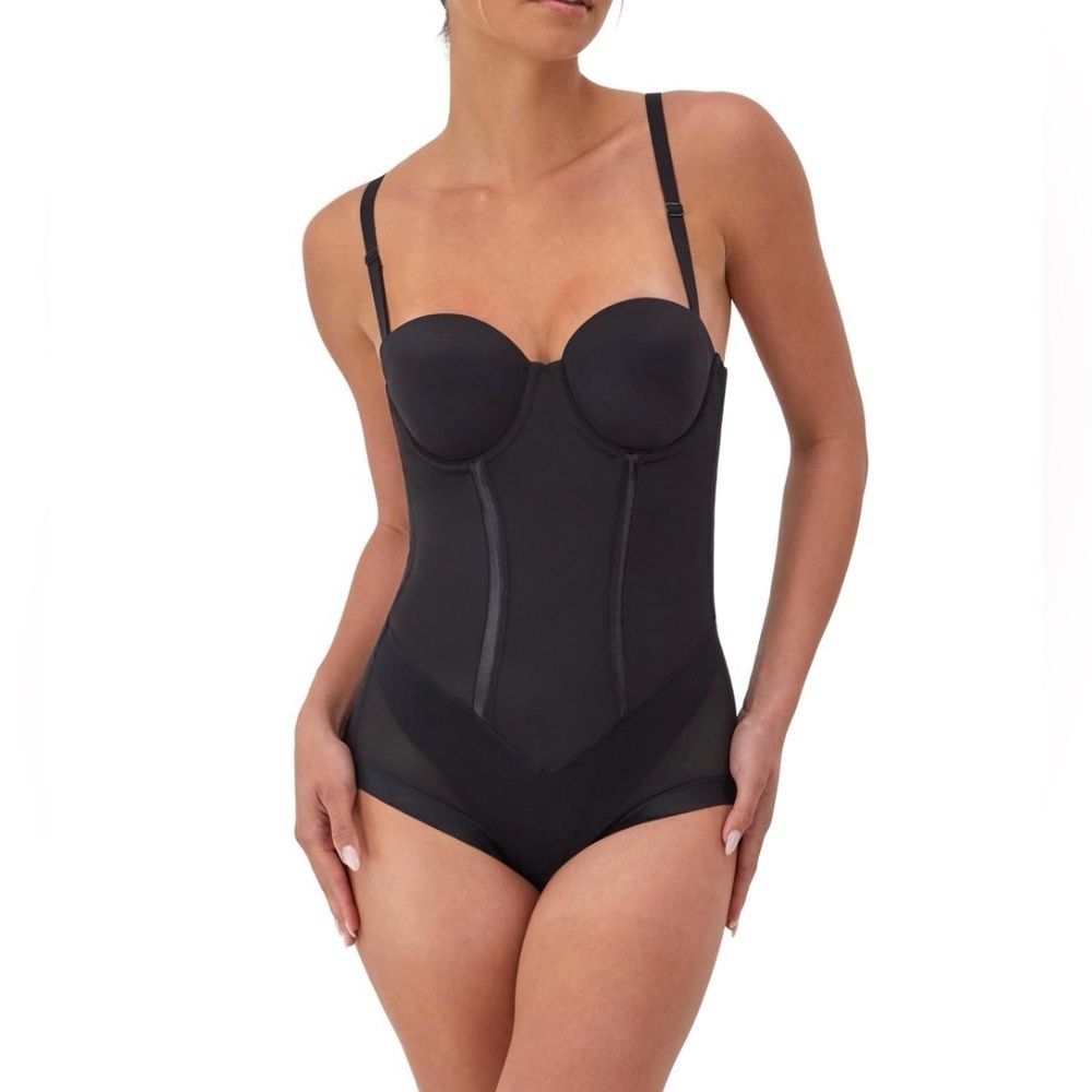 Maidenform Flexees Women's Firm Control Shapewear Bodysuit size 40D black